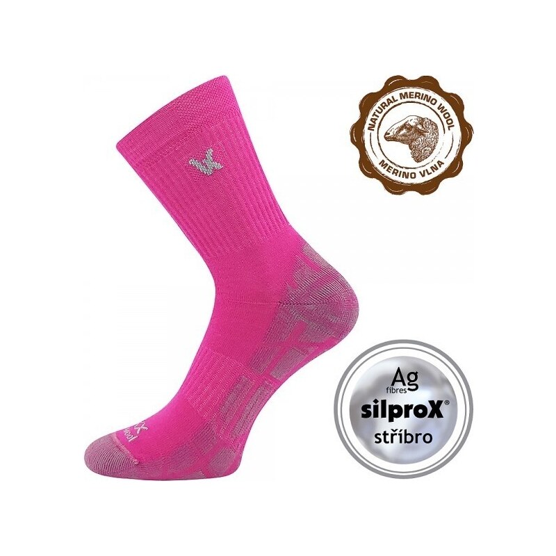 TWARIX športové merino ponožky s masážnym chodidlom VoXX Fuchsia 39-42 39155063