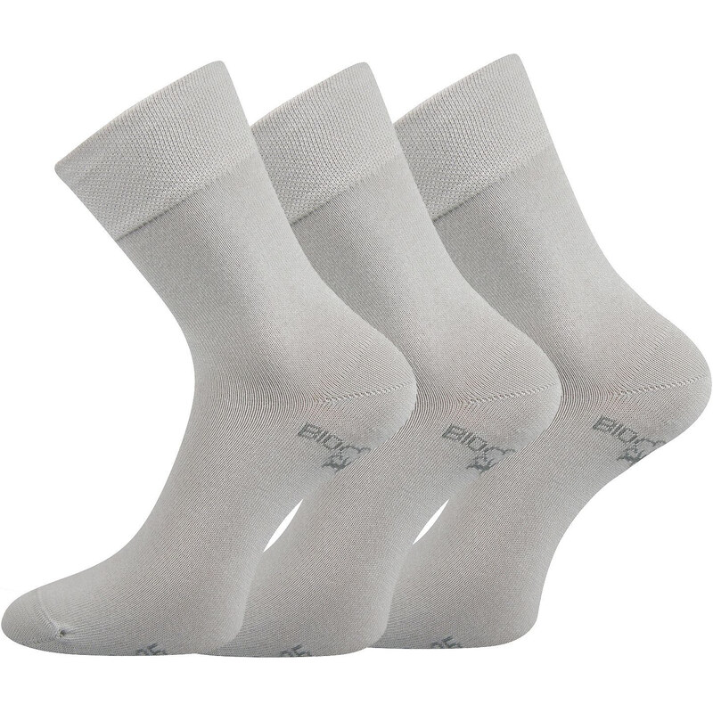 3PACK ponožky Lonka svetlosivé (Bioban) 65545534