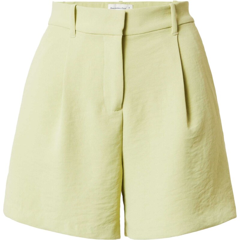 Abercrombie & Fitch Plisované nohavice pastelovo zelená 38014969
