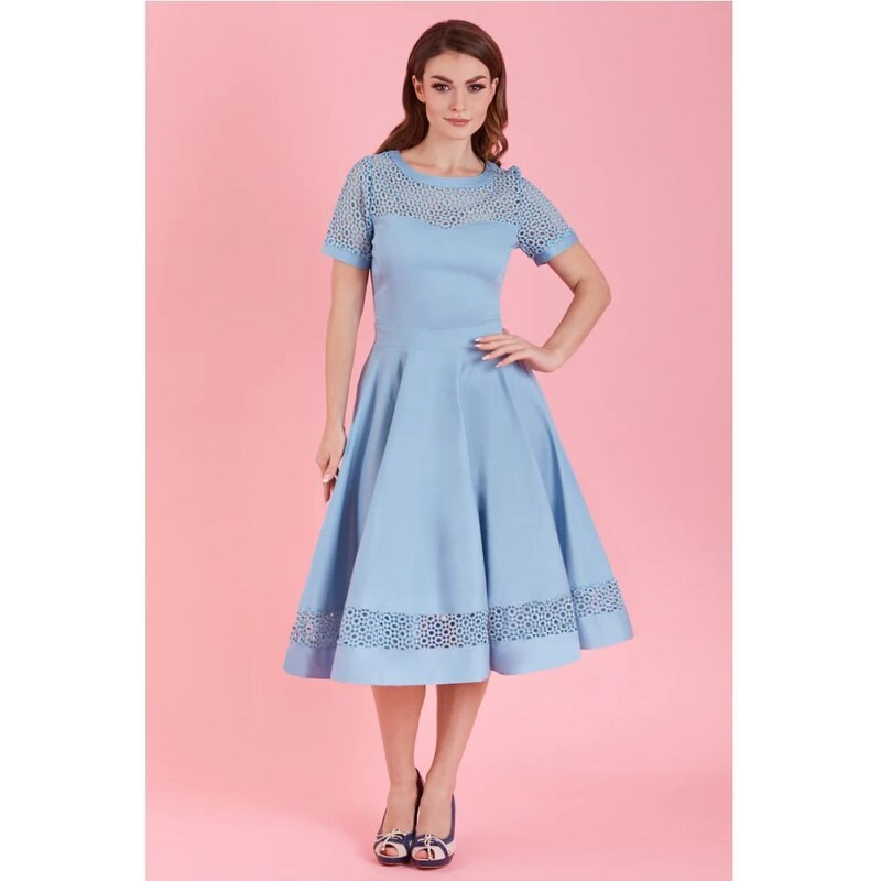 Dolly and Dotty Tess Svetlomodré šaty s čipkou 38038742