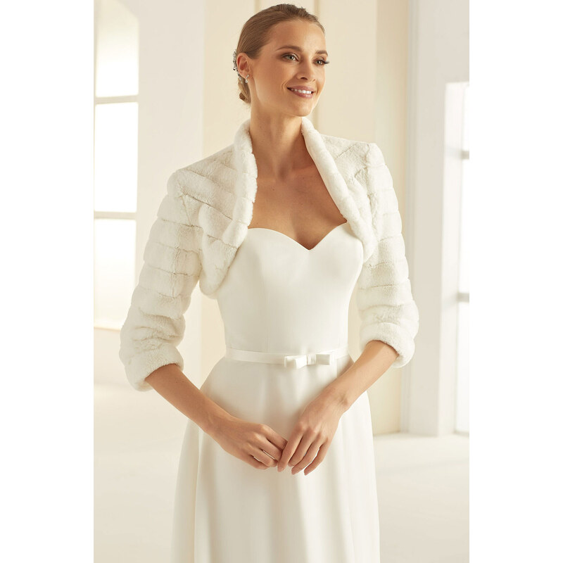 Bianco Evento Teplé svadobné bolerko 38039628