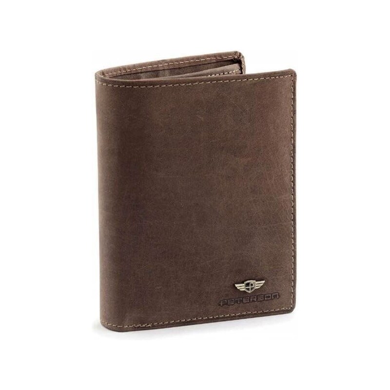 Peterson Kvalitná hnedá pánska kožená peňaženka (GPPN325)