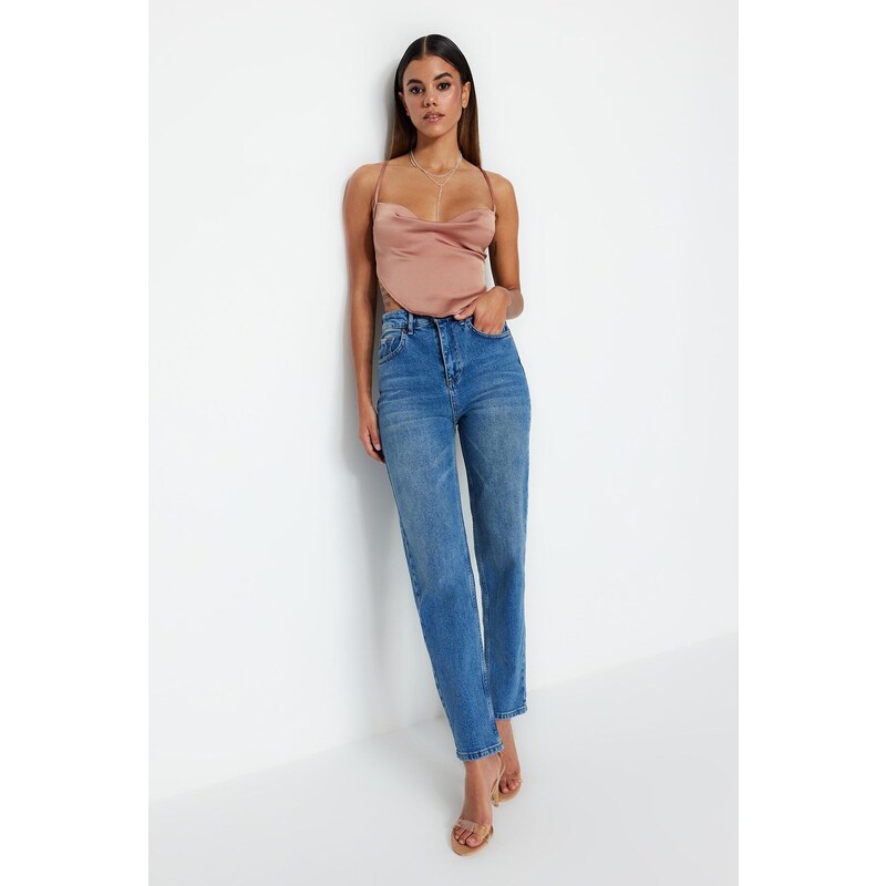 Dámske džínsy Trendyol Vysoký pás 38101350