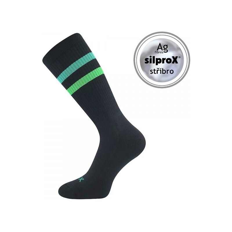 RETRAN antibakteriálne športové ponožky VoXX Čierna / Zelená 39-42 1 61672786