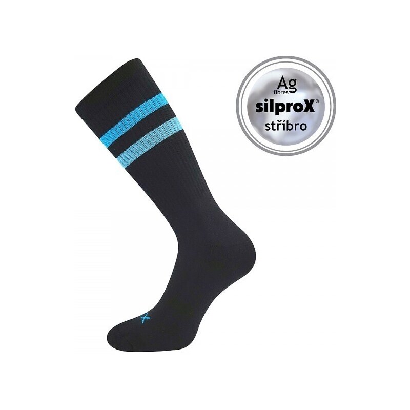 RETRAN antibakteriálne športové ponožky VoXX Čierna / Tyrkysová 39-42 39155070