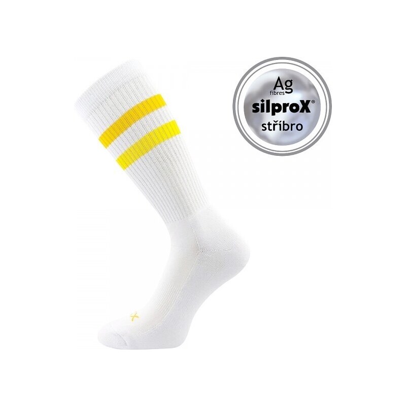 RETRAN antibakteriálne športové ponožky VoXX Biela / Žltá 39-42 1 pár 39155068