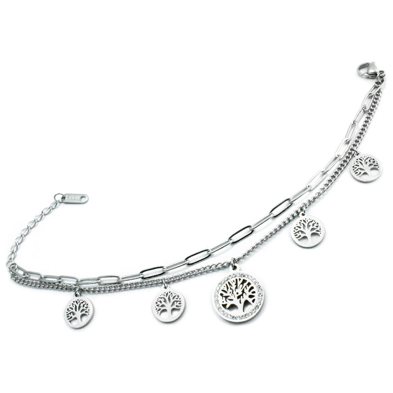 BM Jewellery Dámsky náramok strom života z chirurgickej ocele so 39347727