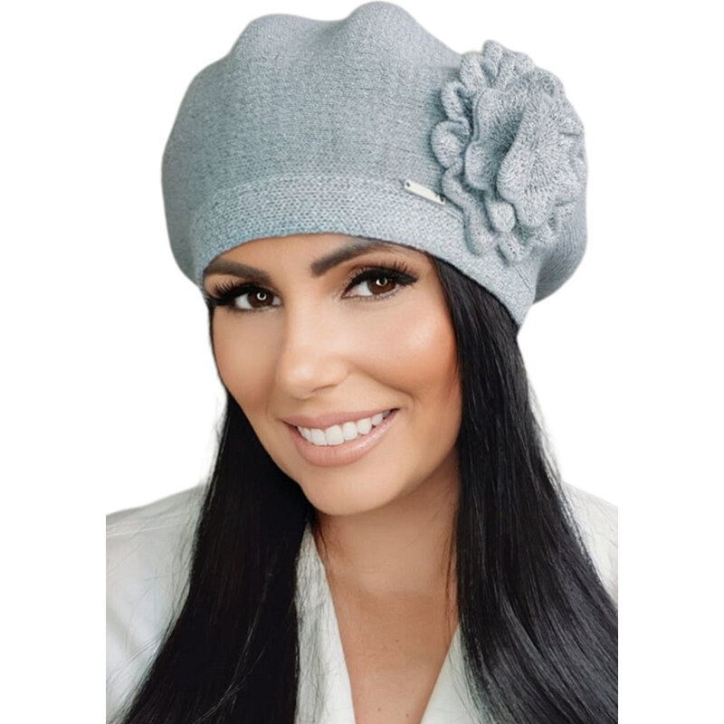 Kamea Šedá dámska elegantná baretka Elicia, Farba šedá 38074308