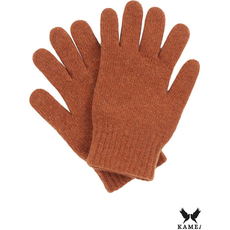 Kamea Svetlo tehlové dámske rukavice na zimu 01, Farba tehlová
