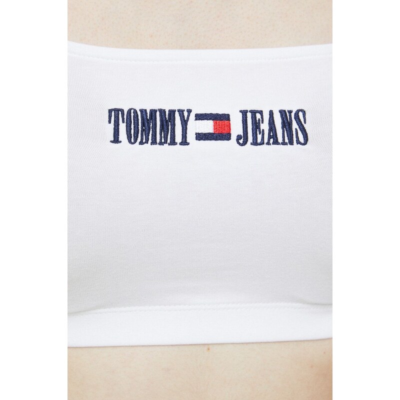 Top Tommy Jeans dámsky, biela farba