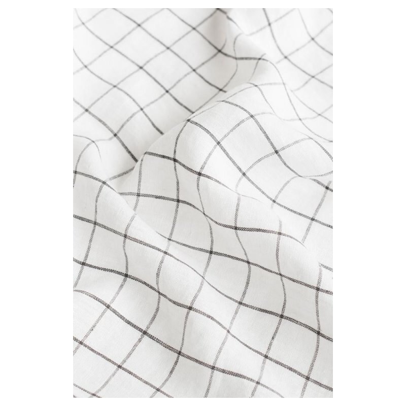Magic Linen Ľanové obliečky sada (3ks) Charcoal grid