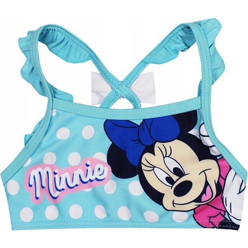 SunCity Detské / dievčenské dvojdielne plavky Disney - Minnie Mouse s bodkami