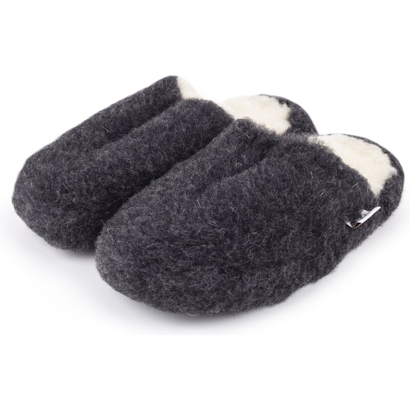 Vlnka TV papuče z ovčej vlny čierna veľkosti obuvi - dospelí 35-36 65061849