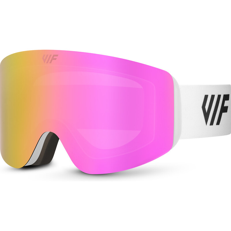 Lyžiarske a snowboardové okuliare VIF SKI & SNB White x Pink 50150997