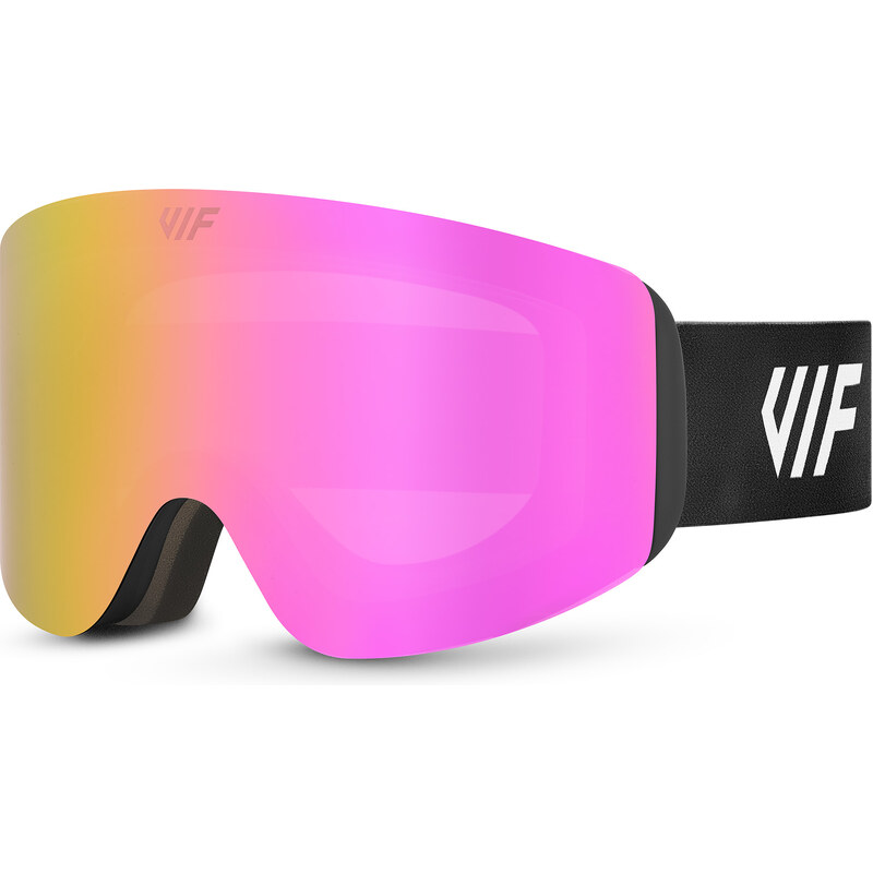 Lyžiarske a snowboardové okuliare VIF SKI & SNB Black x Pink 50150994