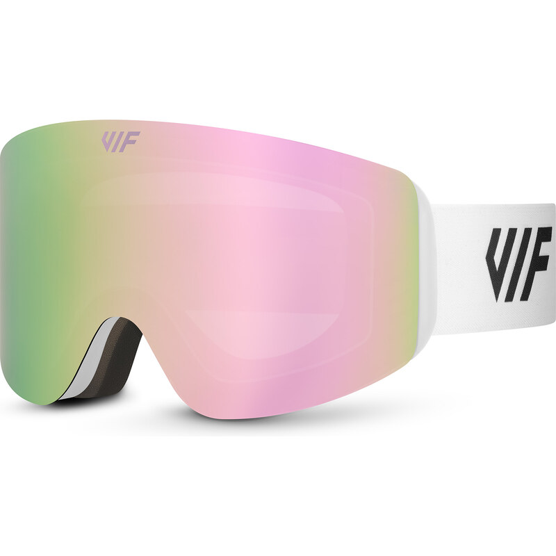 Lyžiarske a snowboardové okuliare VIF SKI & SNB White x Rose Pink 50150998