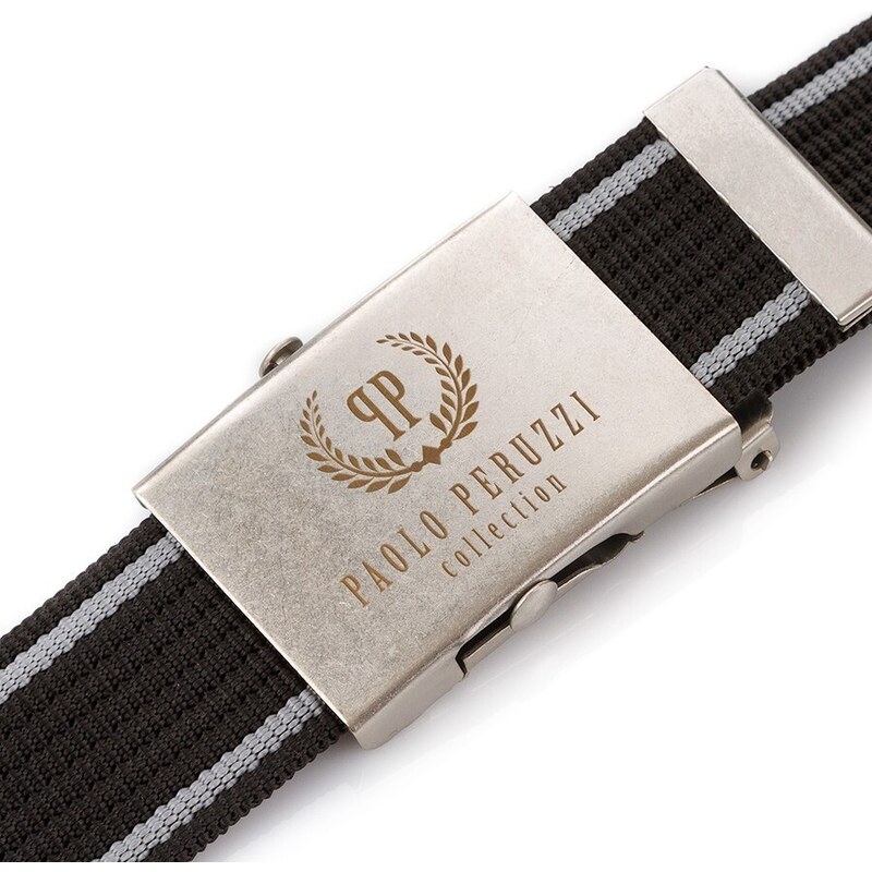 PAOLO PERUZZI Pánsky opasok 95 CM | čierna PW-05-95 38111297