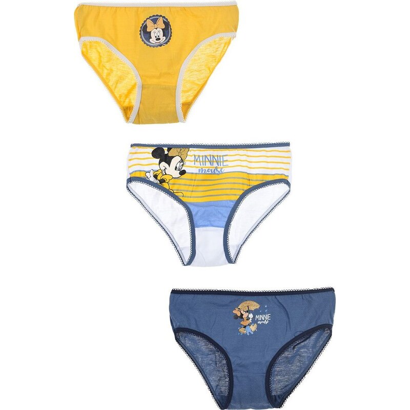 Trojbalenie nohavičiek Disney Minnie Mouse - modro-žltá 38119988