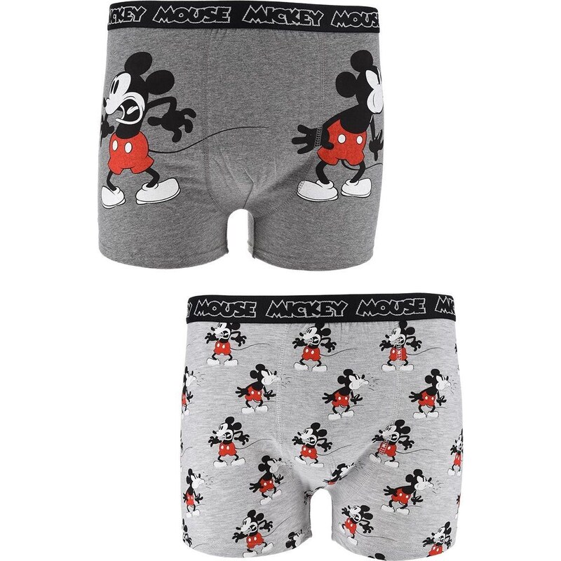 Sivé pánske boxerky Mickey Mouse - 2 ks 38119966