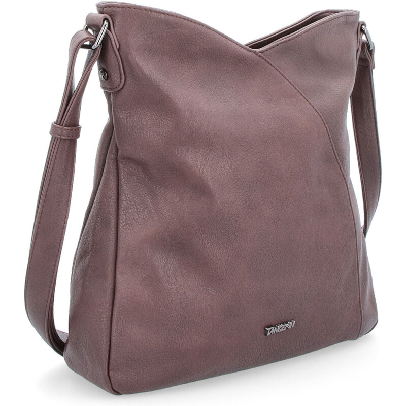 Kabelka zo syntetickej kože crossbody Tangerin hnedá 8023 TH 64019734