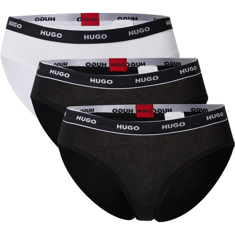 HUGO Nohavičky čierna / biela 38160468