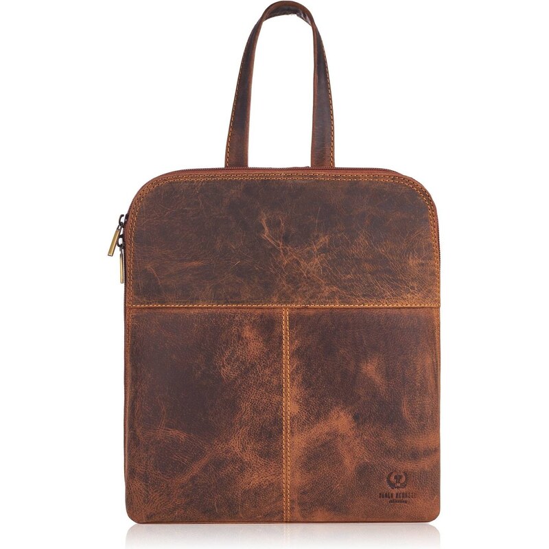 PAOLO PERUZZI Dámsky kožený batoh | hnedá T-73-HBR 38133586