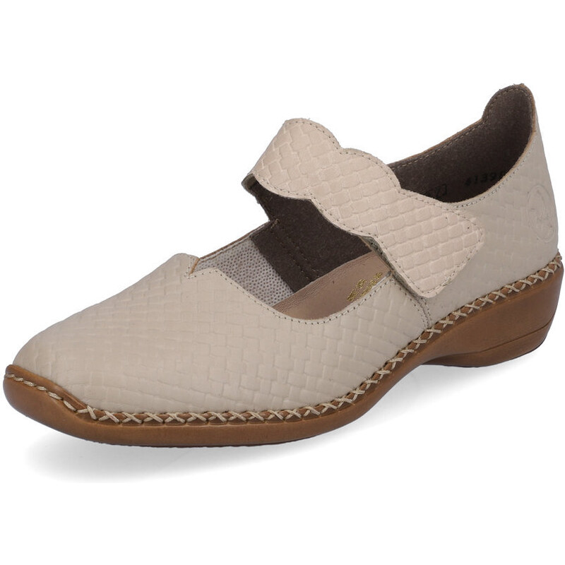 Dámske poltopánky Rieker 41398-60 biela káva 38137930