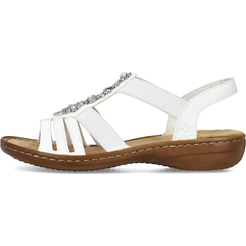 Dámske sandále RIEKER 60839-80 biela S4