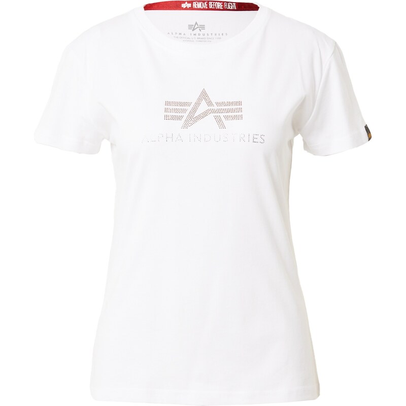 ALPHA INDUSTRIES Tričko Crystal ružové zlato / strieborná / biela 39134737