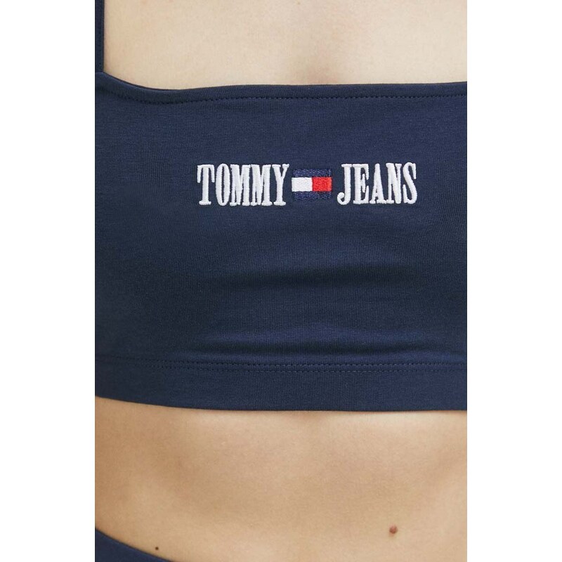 Top Tommy Jeans dámsky, tmavomodrá farba
