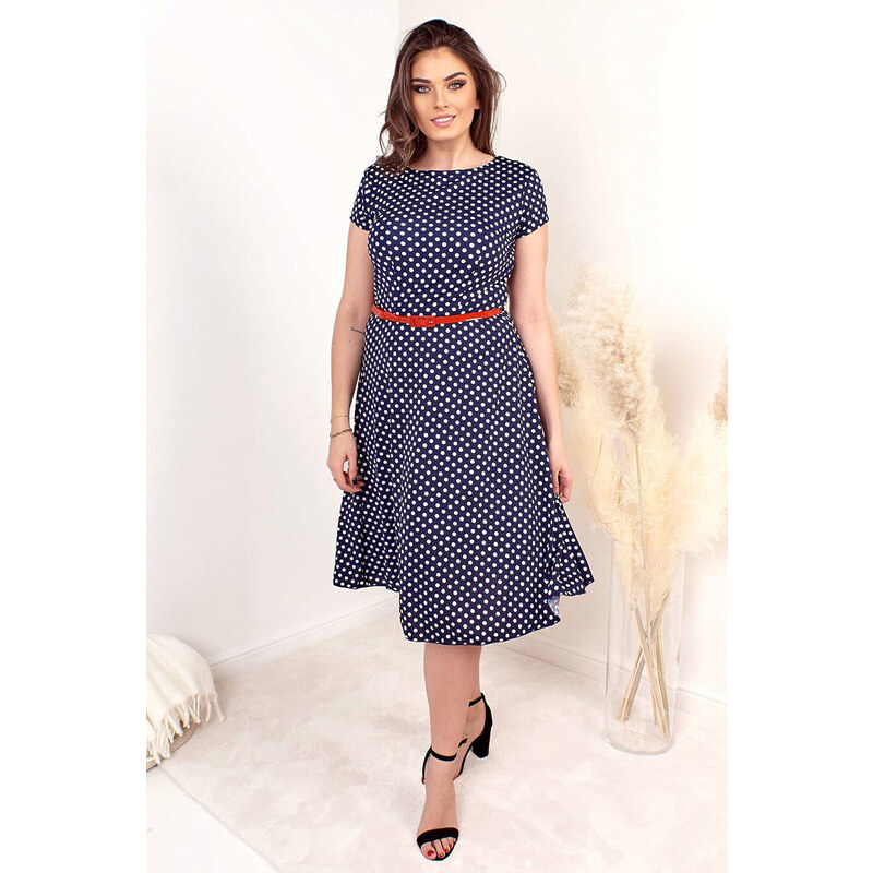 Glara Spoločenské šaty s bodkami 39092863