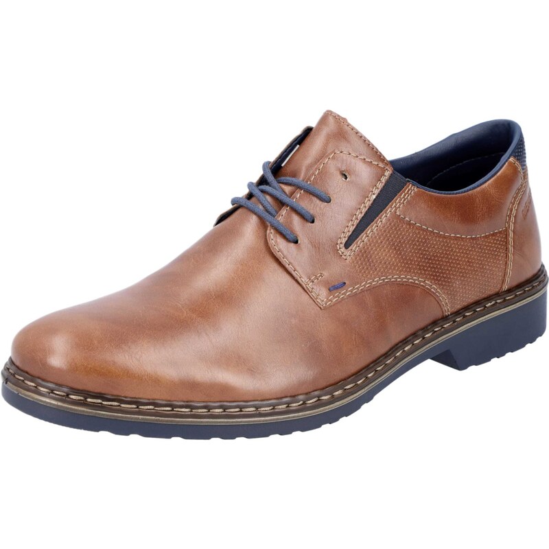 Rieker Šnurovacie topánky námornícka modrá / koňaková 48222254