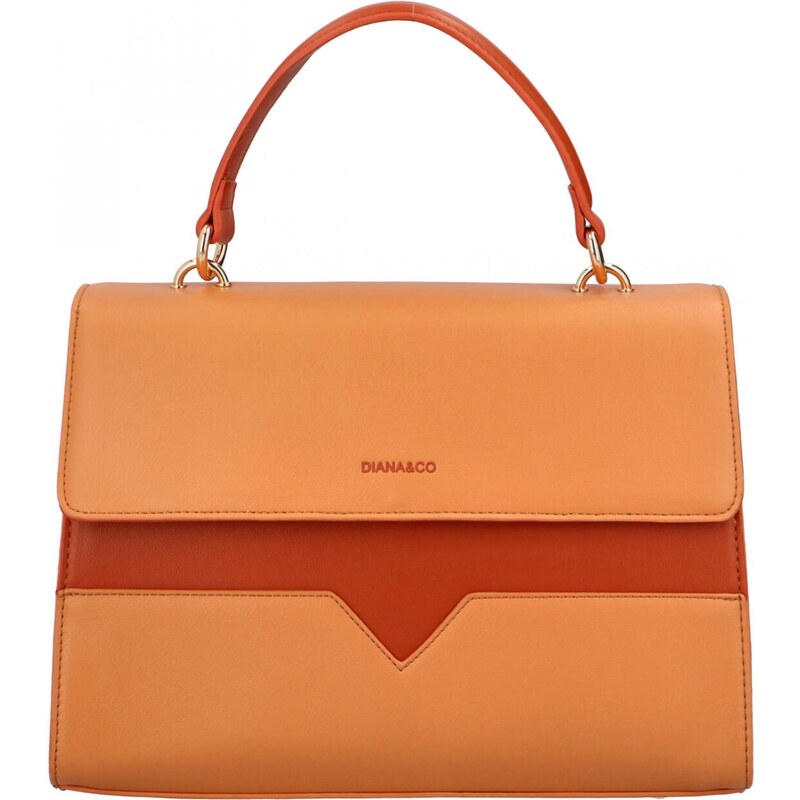 Dámska kabelka do ruky marhuľovo oranžová - DIANA & CO Perforny 39640309