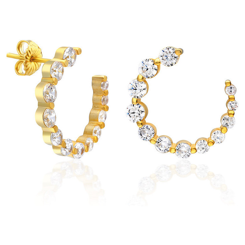 Olivie Strieborné náušnice MOON GOLD 7235 42995710