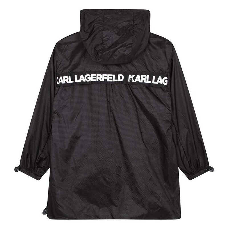 Detská bunda Karl Lagerfeld šedá farba