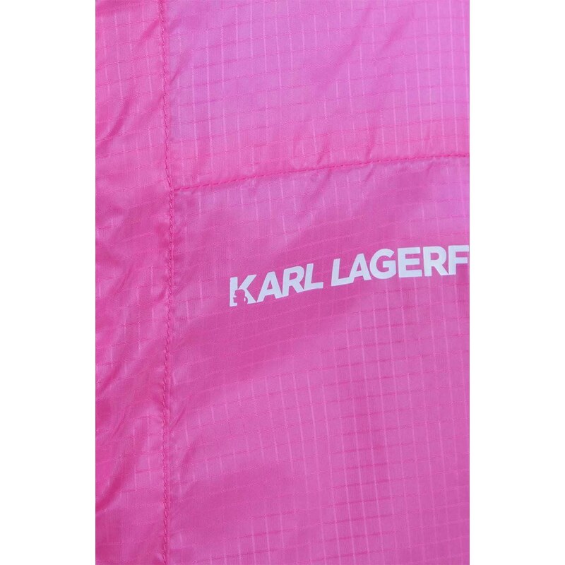 Detská bunda Karl Lagerfeld ružová farba