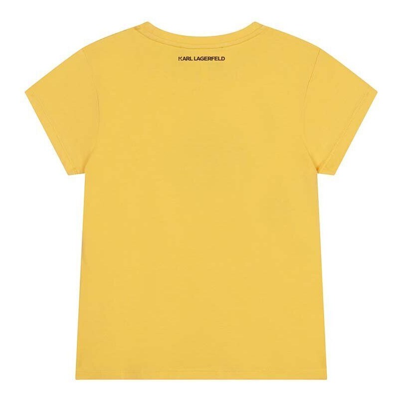 Detské tričko Karl Lagerfeld žltá farba