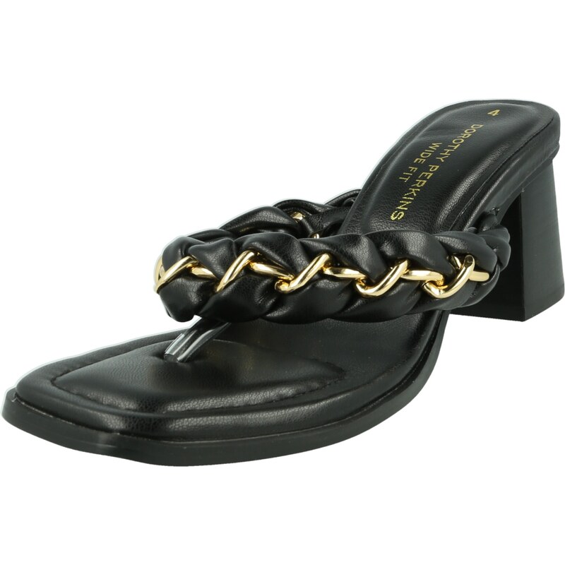 Dorothy Perkins Žabky zlatá / čierna 65868258