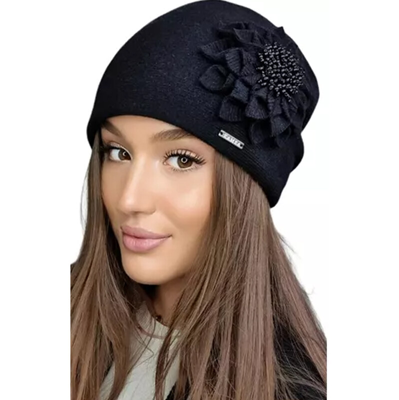 Kamea Čierna dámska elegantná čiapka Cruz, Farba čierna 66064876