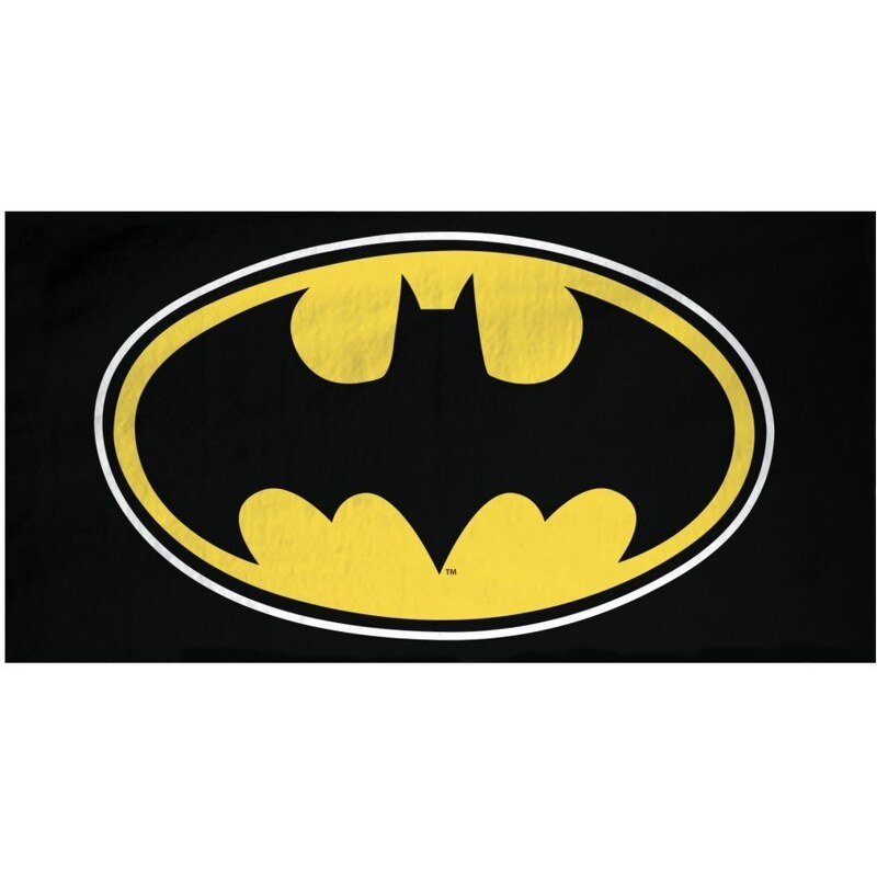 BrandMac Bavlnená plážová osuška Batman - motív Logo - 100% bavlna - 70 x 140 cm