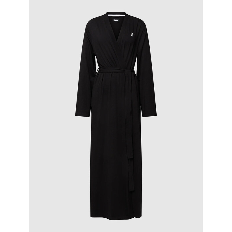 Dlhý dámsky župan YI2022635 001 čierny - DKNY 39323301