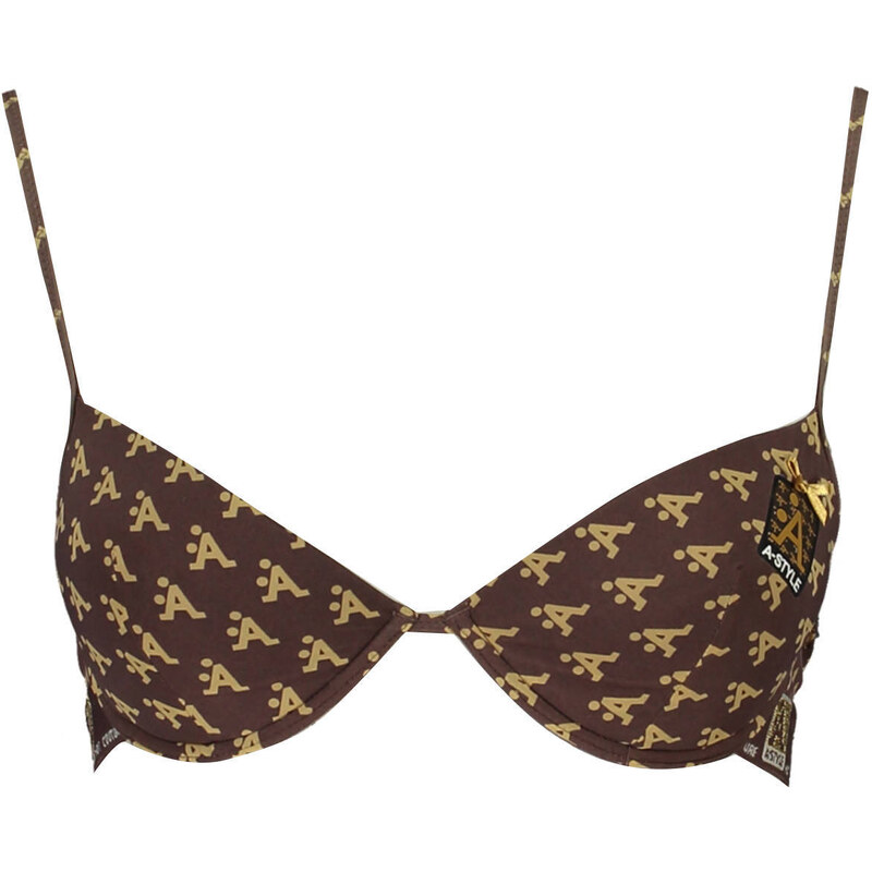 Hnedá push-up podprsenka A-STYLE 64703607