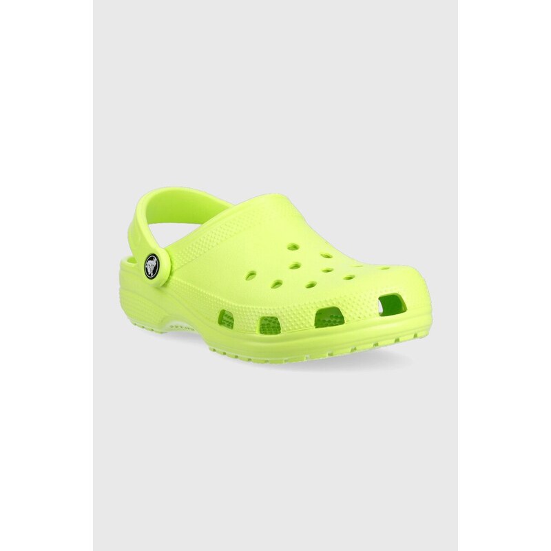 Detské šľapky Crocs zelená farba