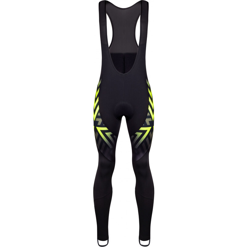 FORCE nohavice SPIKE s trakmi a vložkou, čierno-fluo 39241237