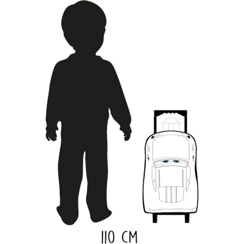 Vadobag Detský / chlapčenský cestovný kufor / batoh na kolieskach - trolley - Autá / Cars - motív Blesk McQueen - 9L