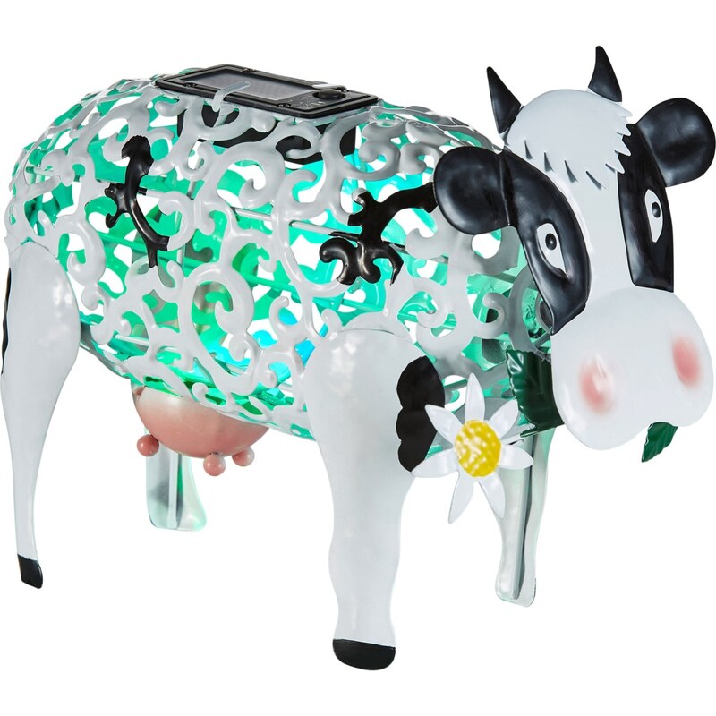 bonprix Solárna dekoračná lampa krava, farba biela