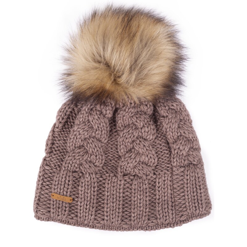 Vlnená čiapka Vlnka V08 hnedá 50220557