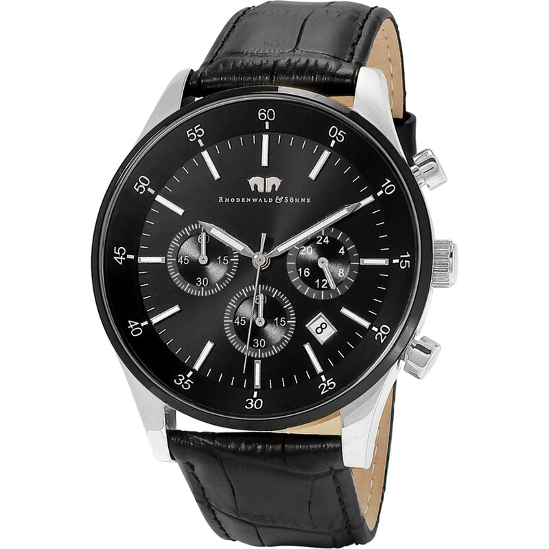 Rhodenwald & Söhne Analógové hodinky čierna / strieborná 66718097