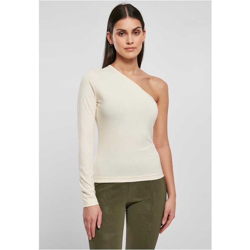 Urban Classics Womens asymmetrical white sand with long sleeves 50603029