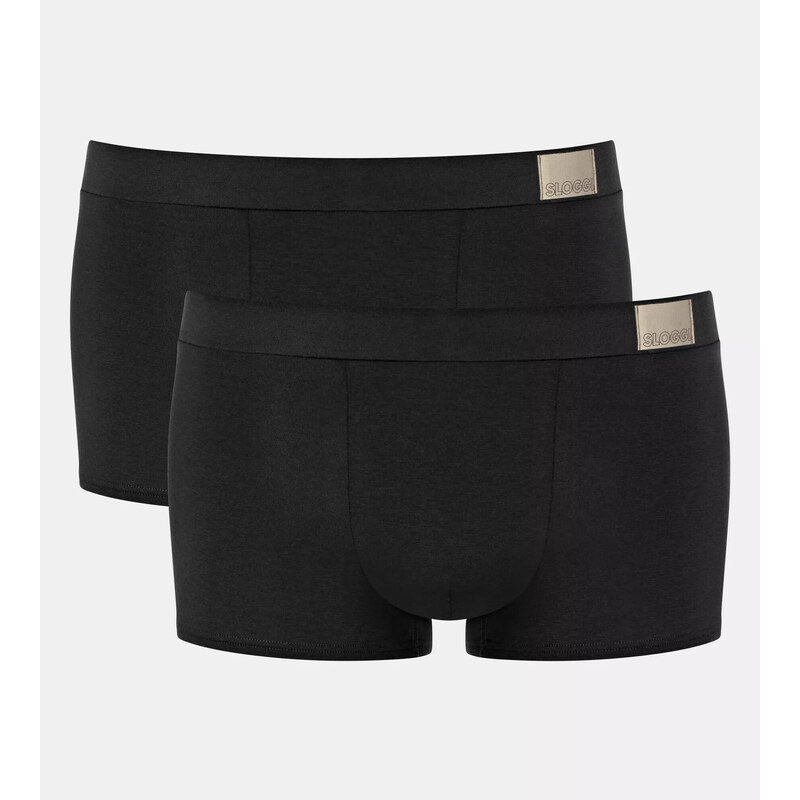 Pánske boxerky GO Natural Hipster C2P - BLACK - black 0004 - SLOGGI 61293521
